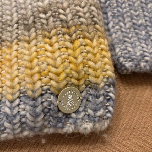 Barbour Hive Knitted Sweater Womens 10 Multicolor Striped Wool Blend Long Sleeve - Picture 8 of 10